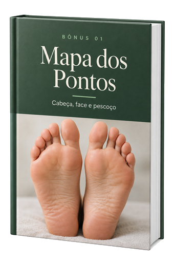Capa do bônus Mapa Completo dos Pés com os pontos da cabeça e do pescoço
