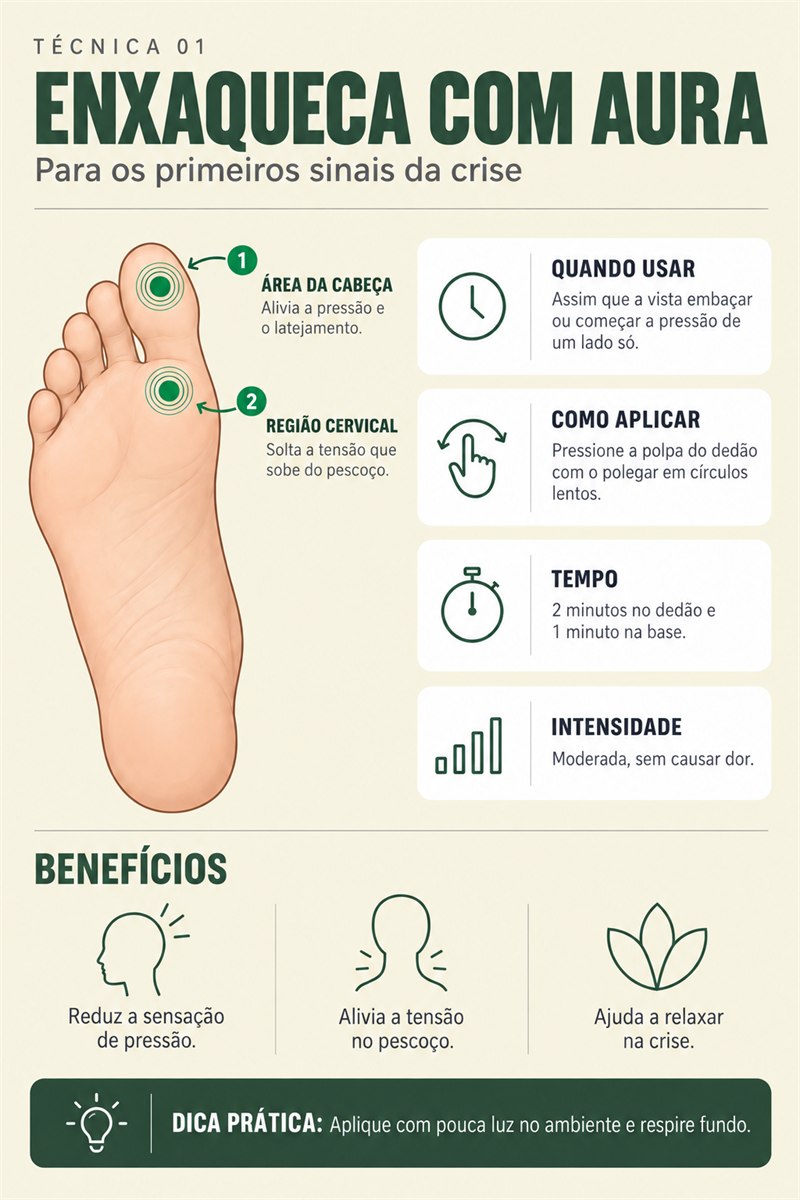 Ficha de reflexologia podal para enxaqueca com aura