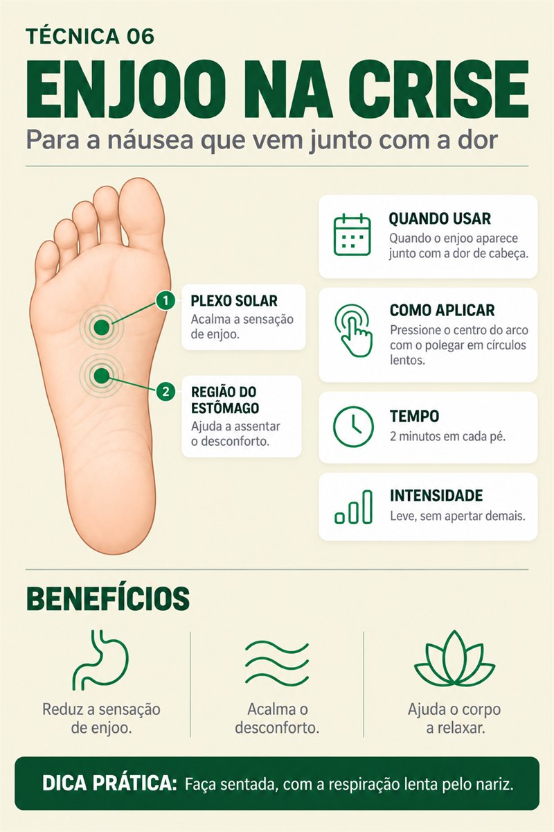 Ficha de reflexologia podal para enjoo durante a crise