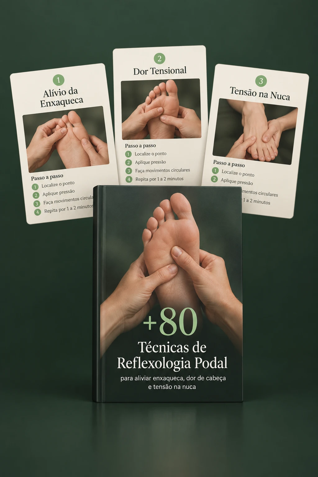 Mockup do plano básico com as 80 técnicas de reflexologia podal